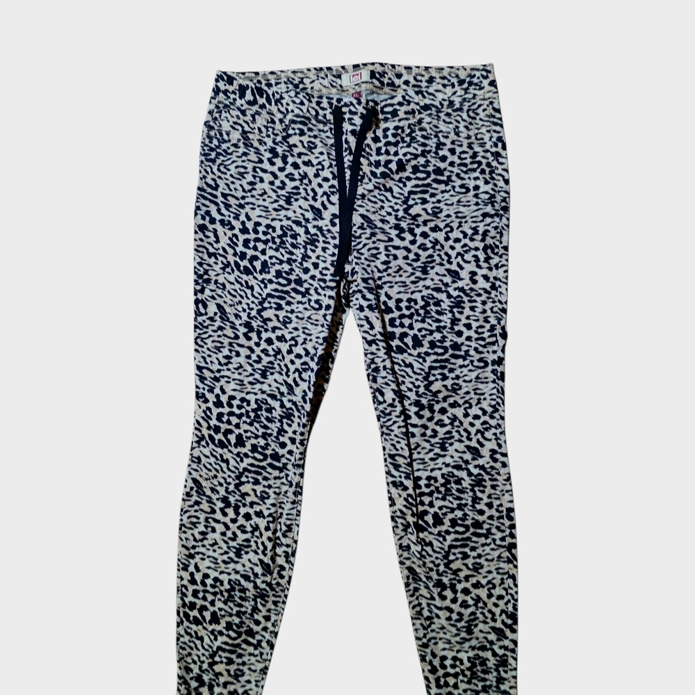 LEI Black and White Patterned Joggers